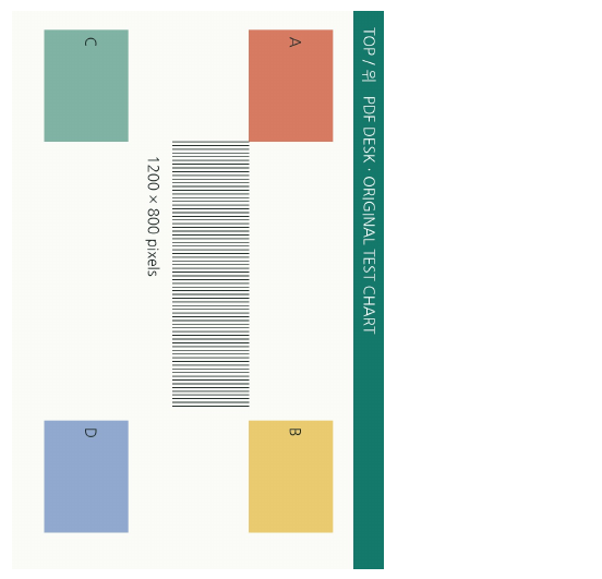 Tag 6 output · TOP along the right. A moves to the upper right. The tag’s 90-degree clockwise rotation changes placement to 40×60 mm.